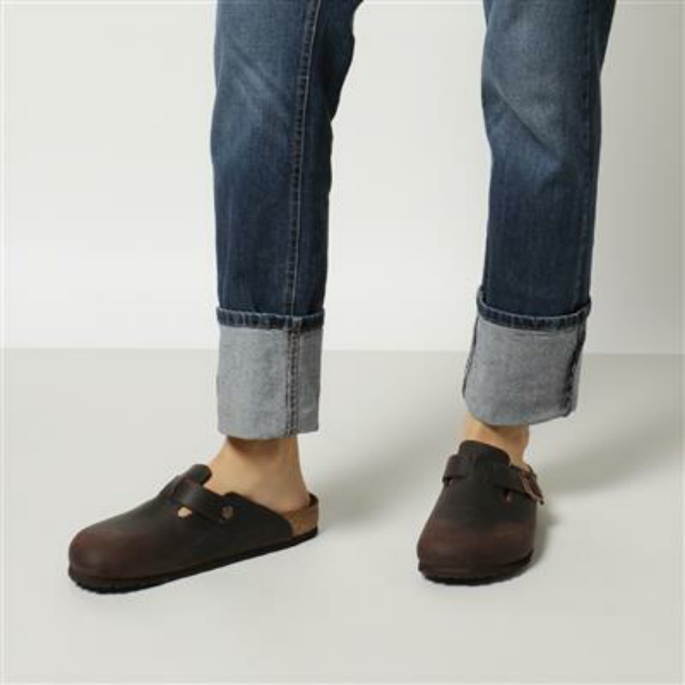 Birkenstock Boston Clog Oiled Leather Habana 39 N